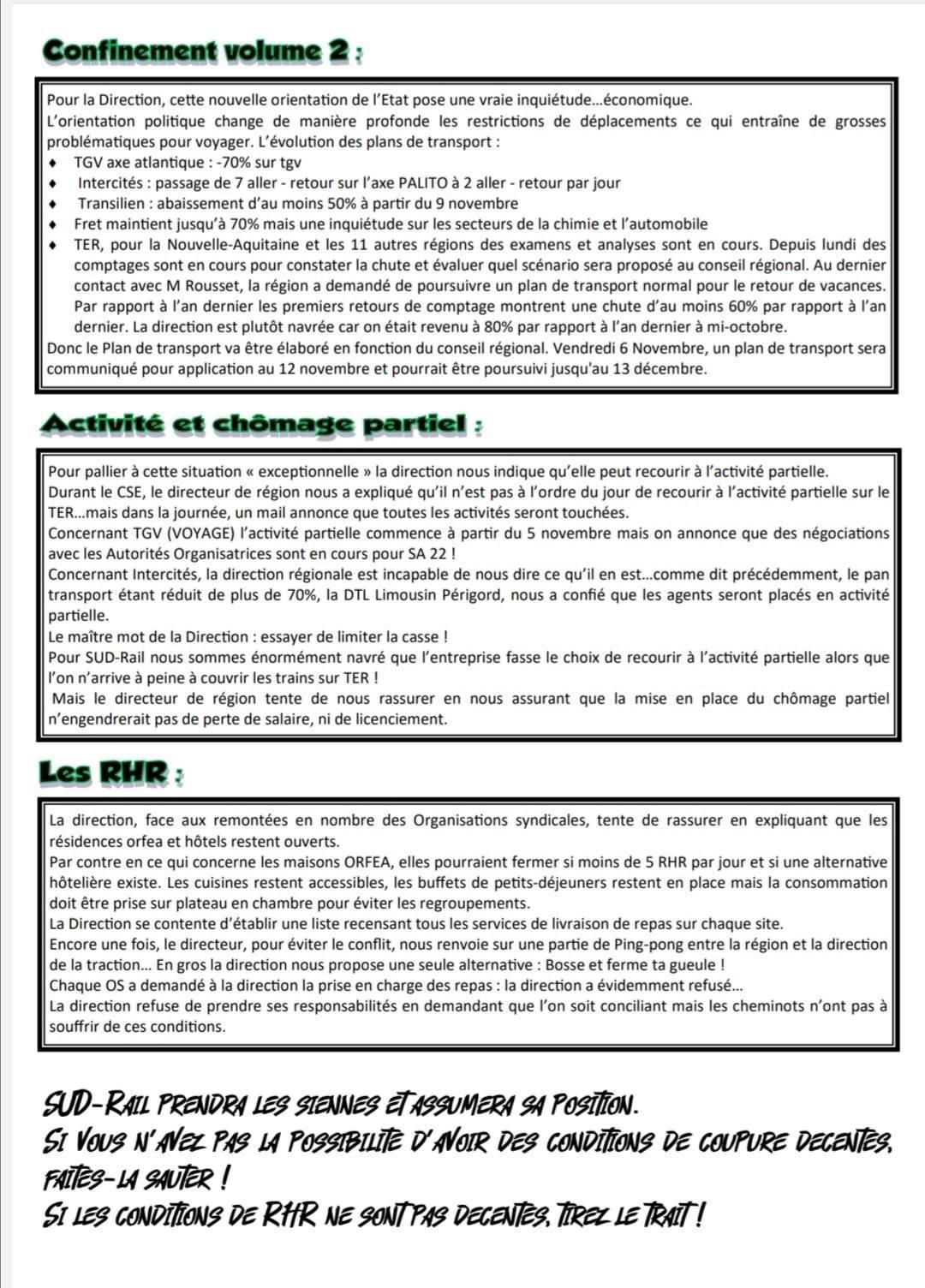 Quand la direction pense à son porte feuille, c'est la santé des cheminots qui trinquent !