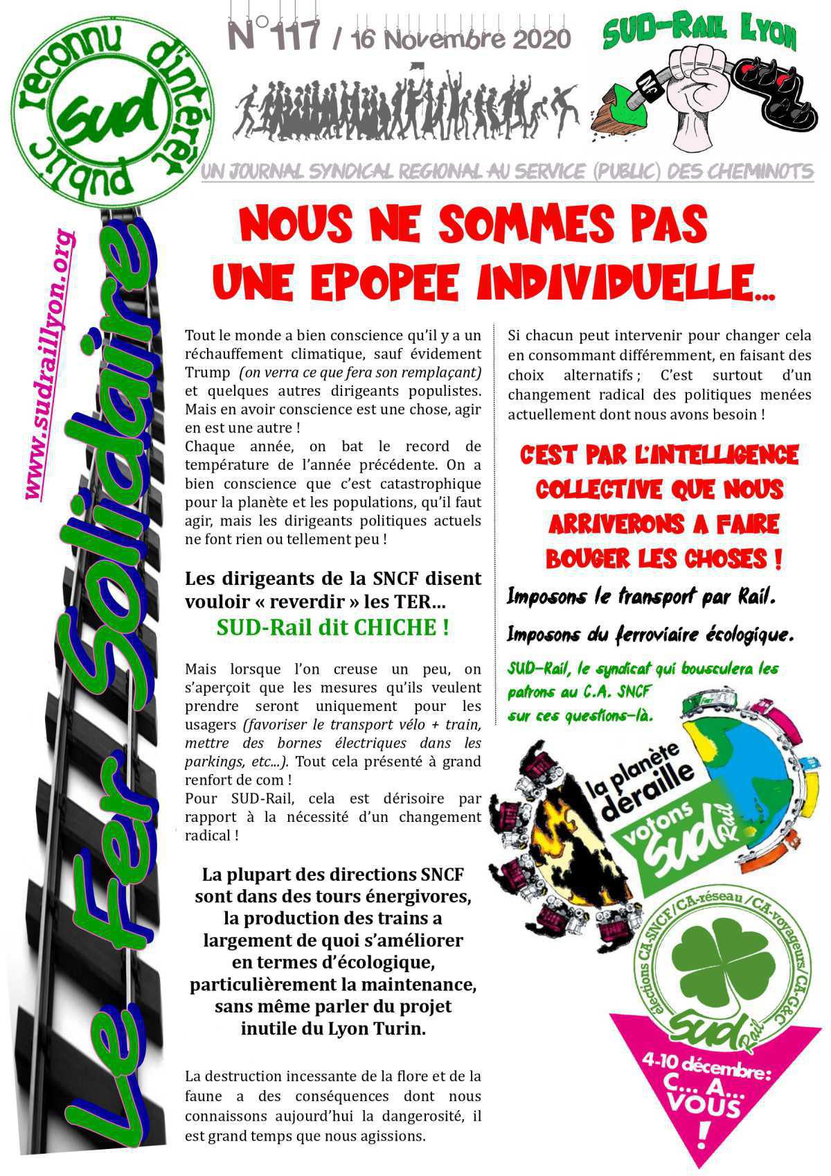 Nous ne sommes pas une épopée individuelle...