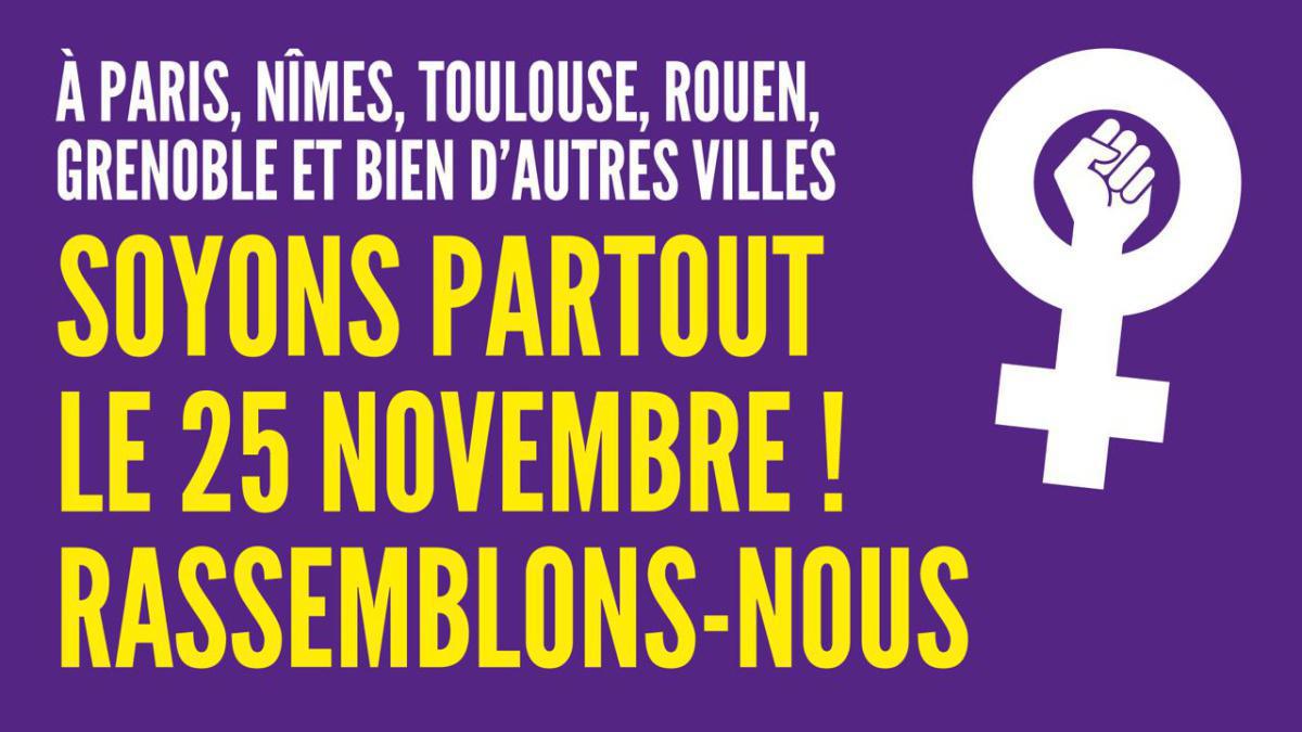 Appel unitaire pour le 25 novembre, journée internationale de lutte contre les violences sexistes et sexuelles
