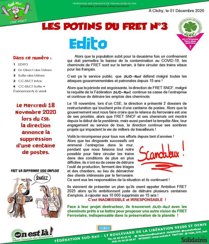Les potins du FRET n°3