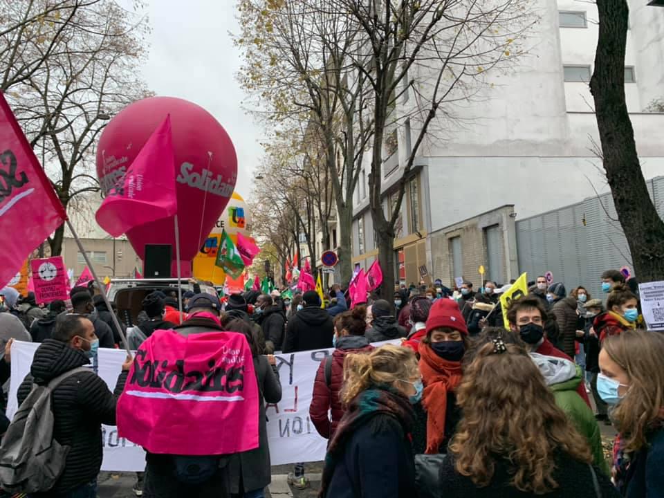 Manifestation du 5 Décembre contre la Loi Sécurité Globale, pour le droit au travail, l'emploi et les libertés...