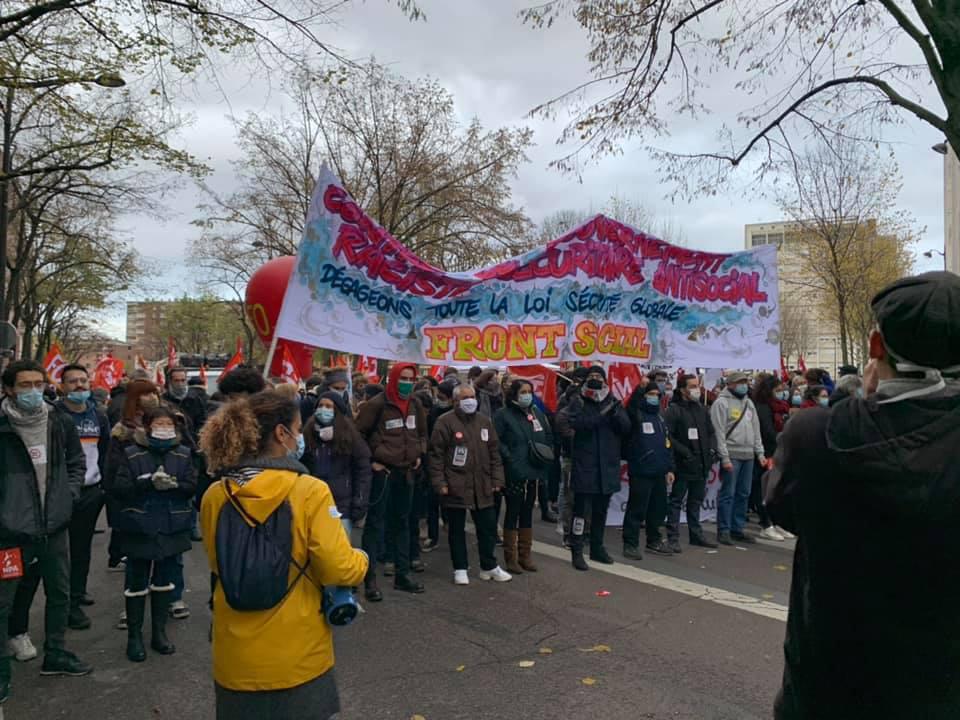 Manifestation du 5 Décembre contre la Loi Sécurité Globale, pour le droit au travail, l'emploi et les libertés...