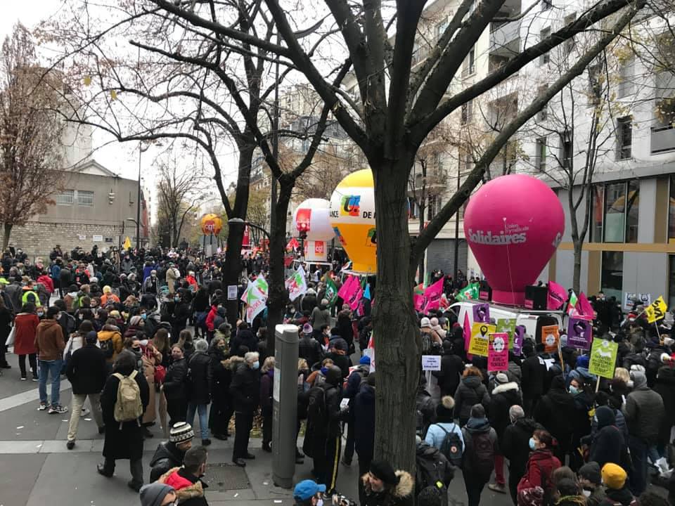 Manifestation du 5 Décembre contre la Loi Sécurité Globale, pour le droit au travail, l'emploi et les libertés...