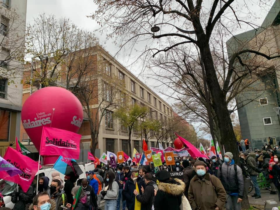 Manifestation du 5 Décembre contre la Loi Sécurité Globale, pour le droit au travail, l'emploi et les libertés...