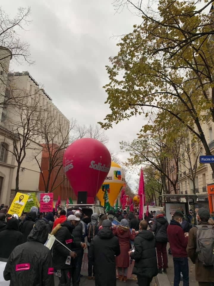 Manifestation du 5 Décembre contre la Loi Sécurité Globale, pour le droit au travail, l'emploi et les libertés...