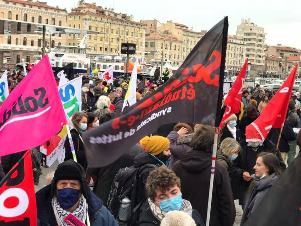 Manifestation du 5 Décembre contre la Loi Sécurité Globale, pour le droit au travail, l'emploi et les libertés...