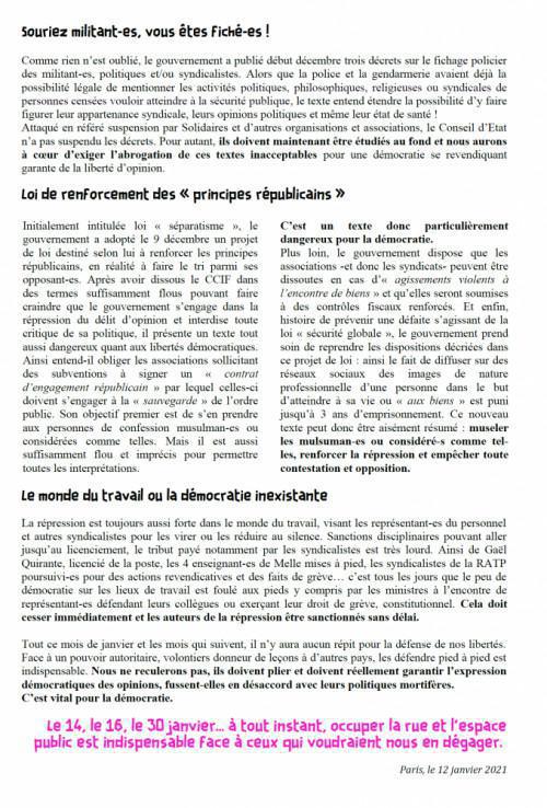 Macron, hors de nos libertés ! Macron, hors de nos libertés !