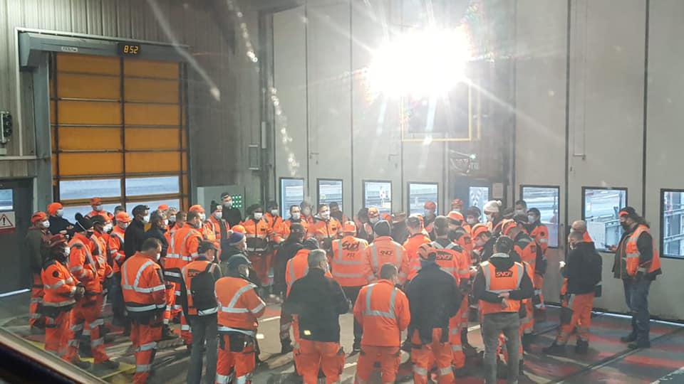 Mobilisation dans les Technicentres TGV