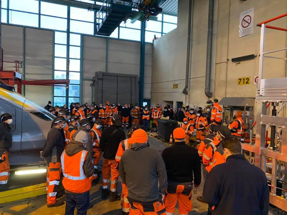 Mobilisation dans les Technicentres TGV