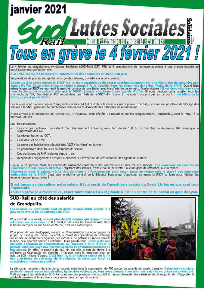 Journal d'information du syndicat de Paris Sud Est