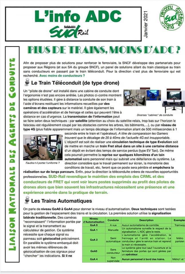 ADC : Plus de trains, moins d'ADC ?