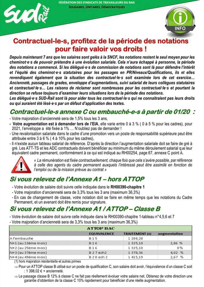 Contractuel-les, profitez de la période de notation pour faire valoir vos droits ! Contractuel-les, profitez de la période de notation pour faire valoir vos droits !