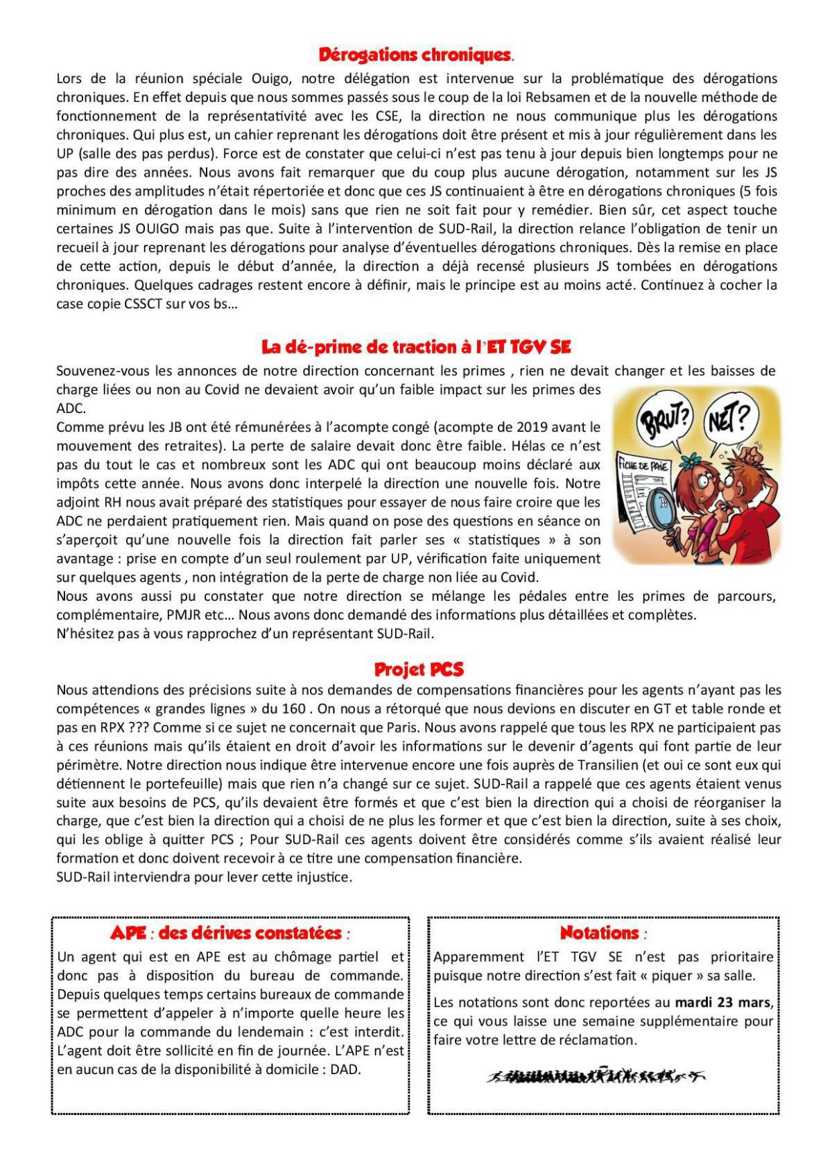 Journal d'information de l'E.T TGV SE