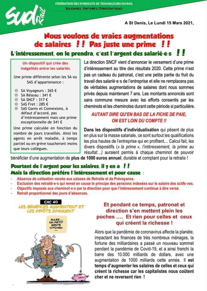 Nous voulons de vraies augmentations de salaires !! Pas juste une prime !!