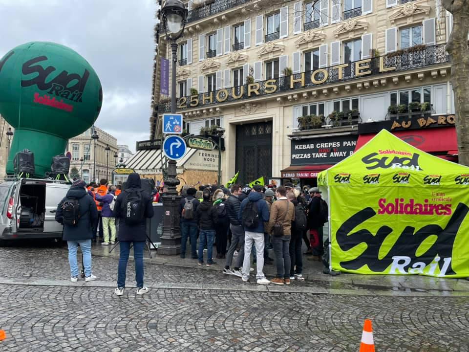 Rassemblement pour les camarades de l’Infrapôle de Paris Nord en lutte 