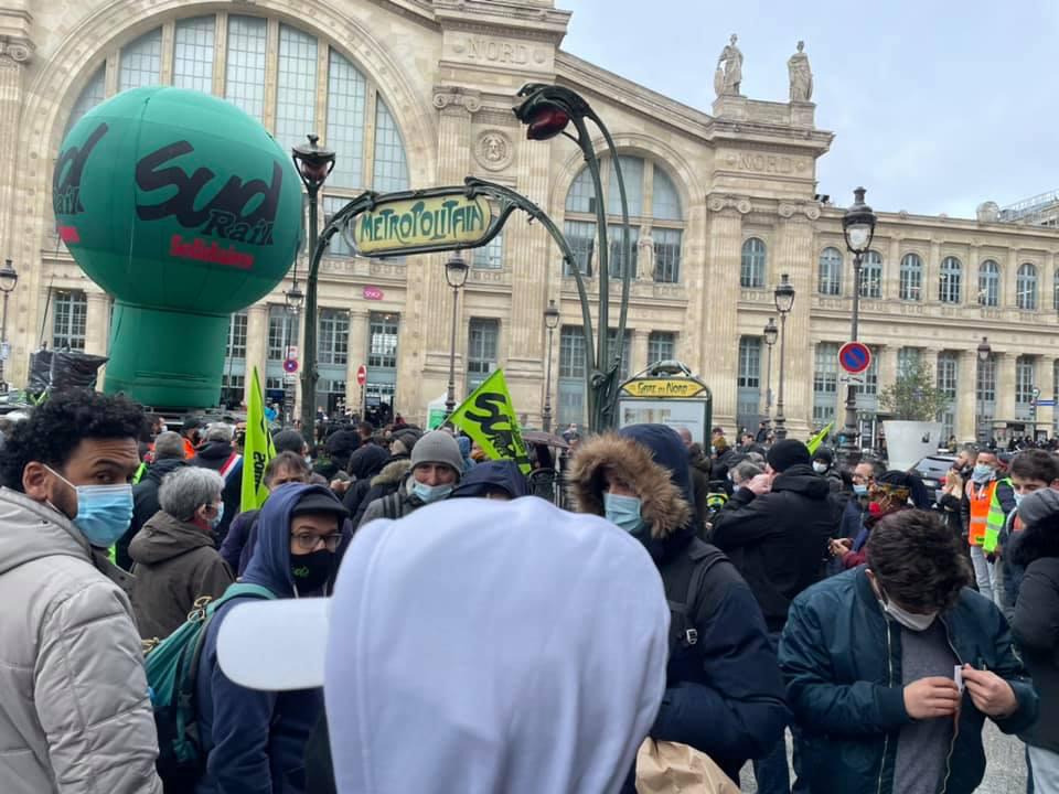 Rassemblement pour les camarades de l’Infrapôle de Paris Nord en lutte 