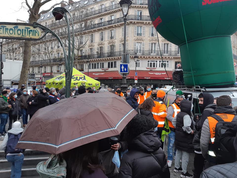 Rassemblement pour les camarades de l’Infrapôle de Paris Nord en lutte 