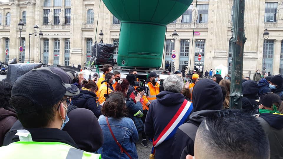 Rassemblement pour les camarades de l’Infrapôle de Paris Nord en lutte 