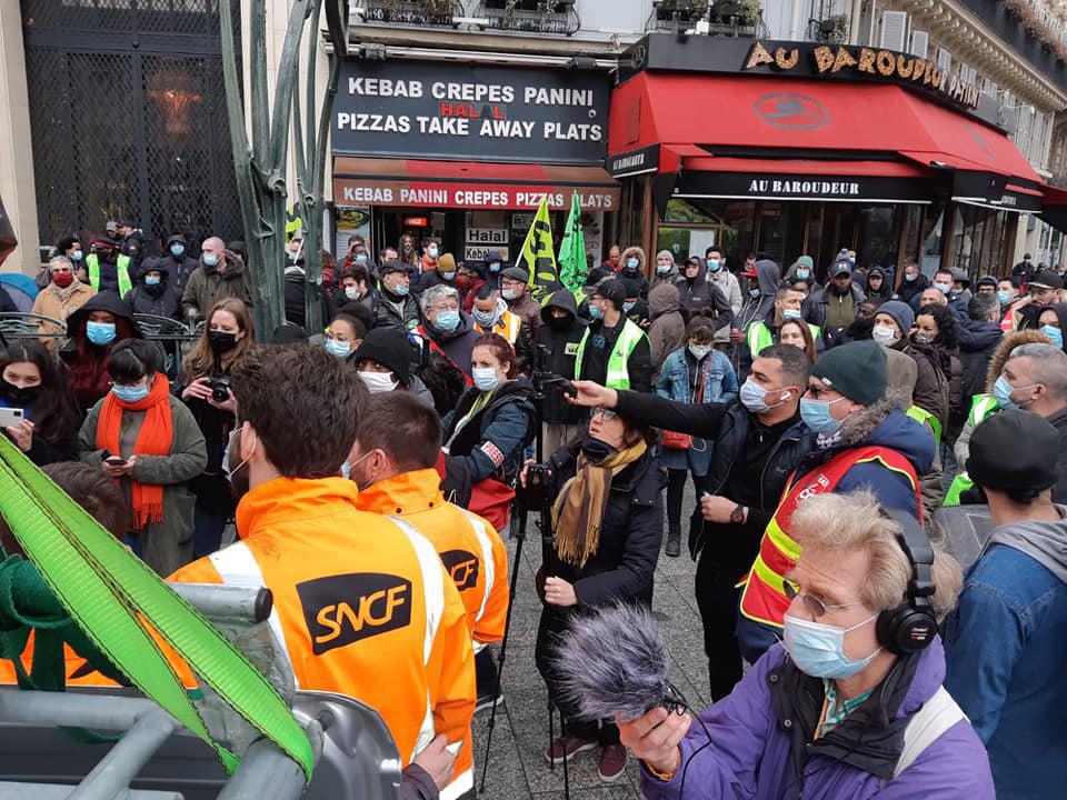 Rassemblement pour les camarades de l’Infrapôle de Paris Nord en lutte 