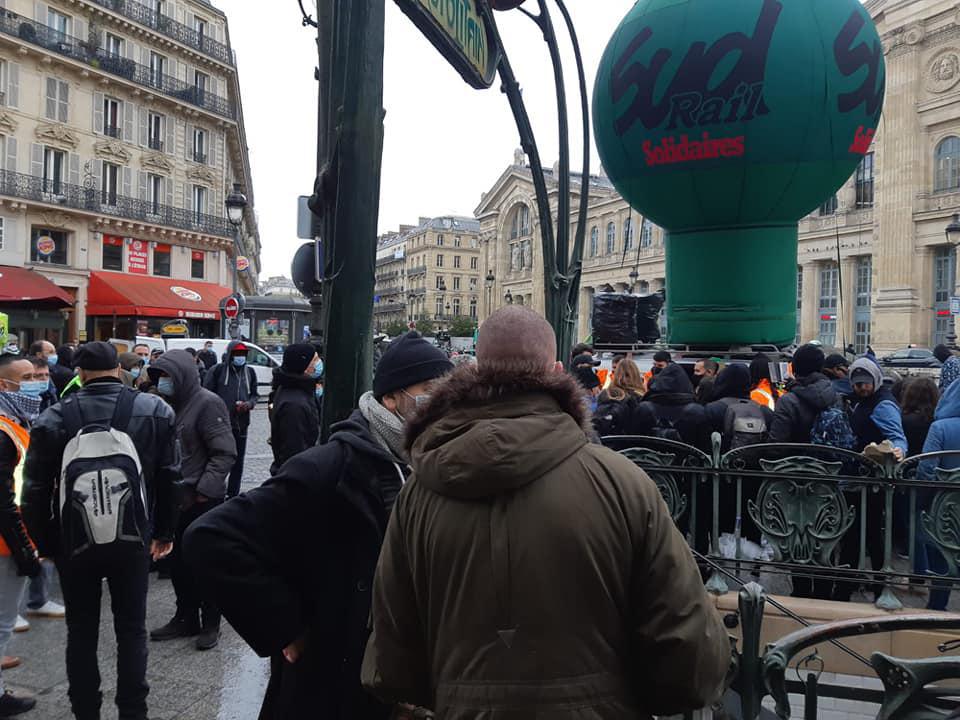 Rassemblement pour les camarades de l’Infrapôle de Paris Nord en lutte 