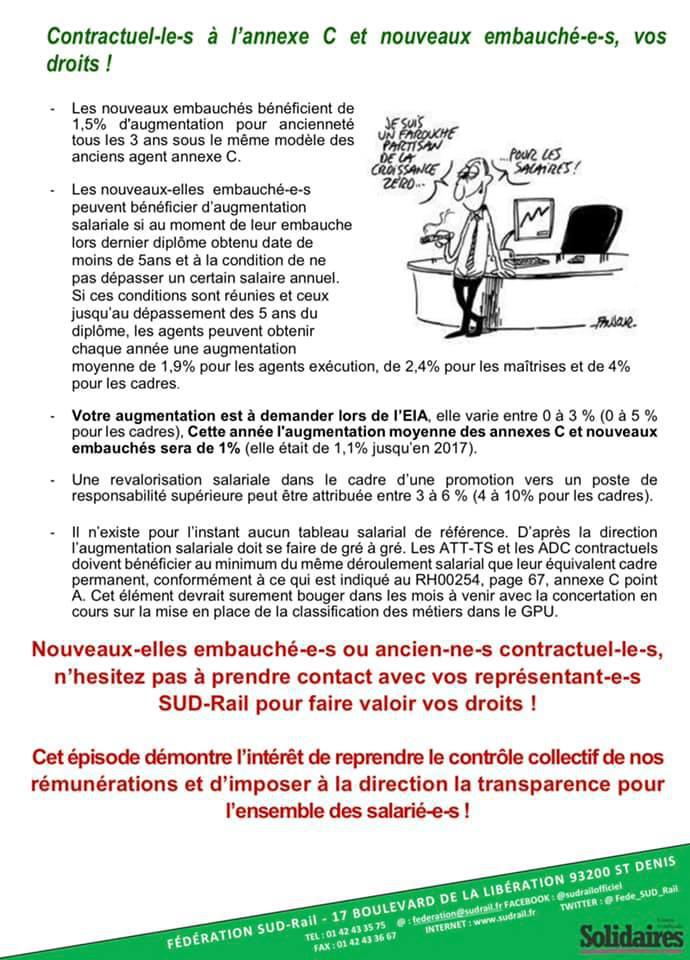 Différences Salariales sur les contrats d’embauche des contractuels Annexes C