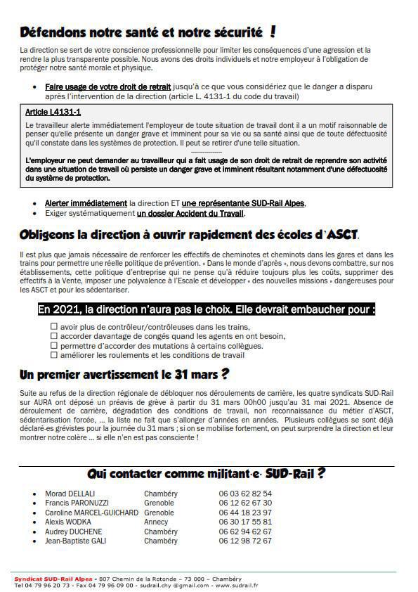 Nous n'allons pas au travail pour se faire insulter et agresser !