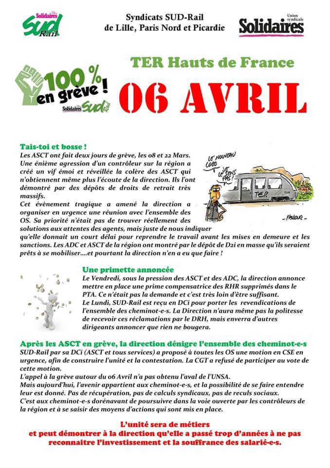 ASCT Hauts de France, toutes et tous en grève dès le 6 Avril