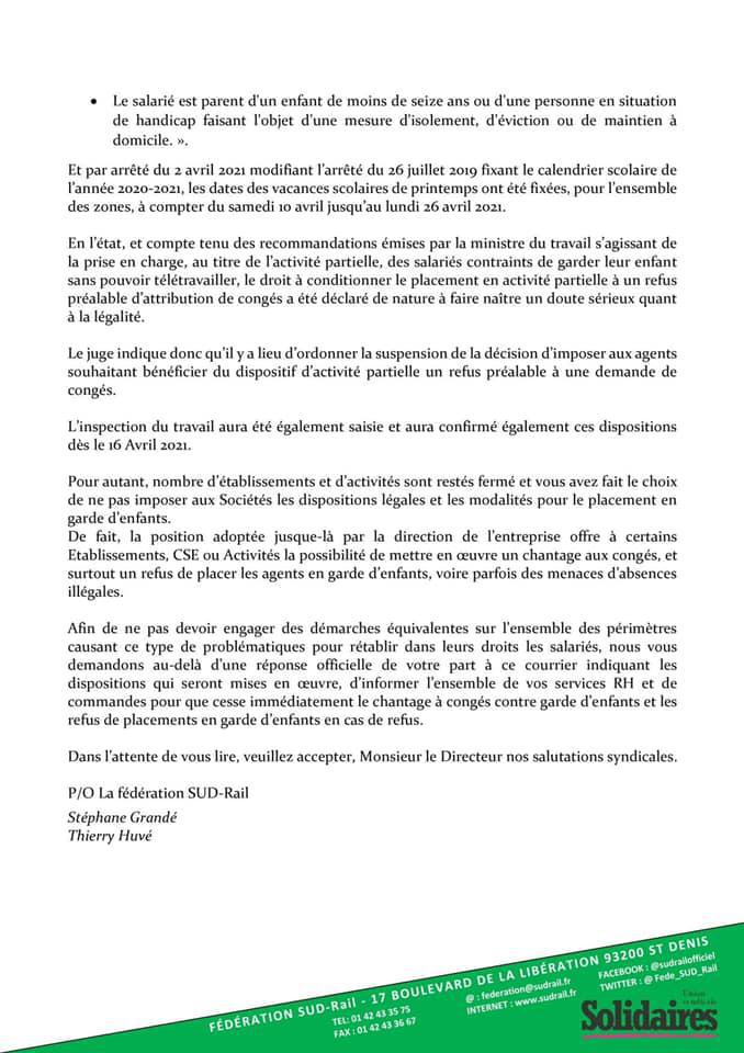 Garde d'enfants : Application de la note RH COVID