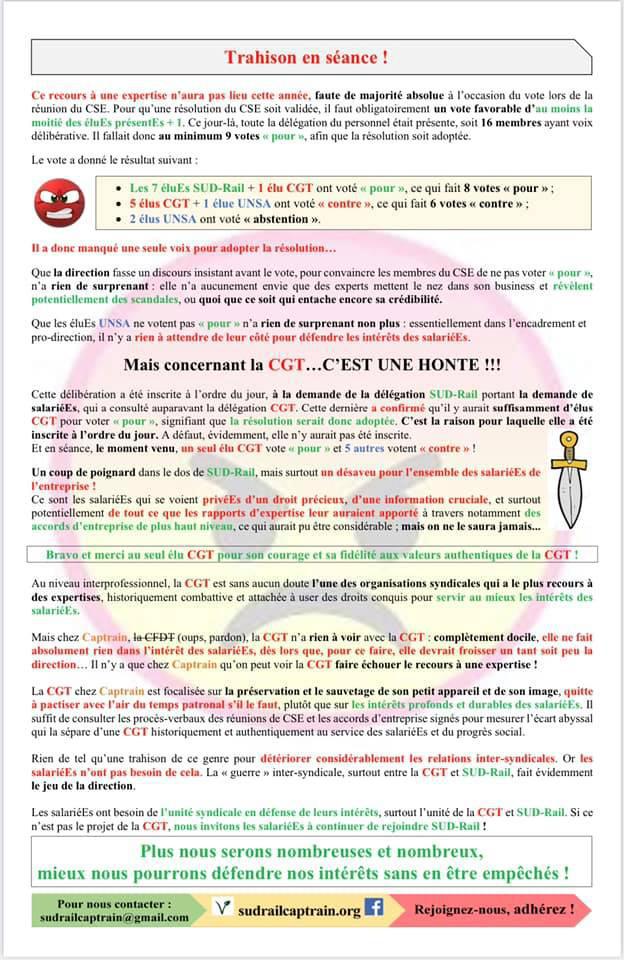 Coup de poignard dans le dos !
