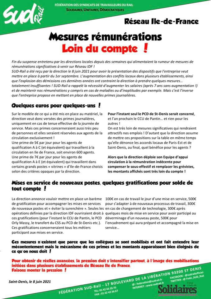 Mesures rémunérations, le compte n'y est pas !