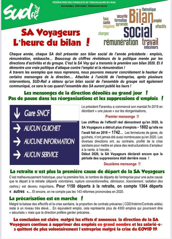 SA Voyageurs, l'heure du bilan ! SA Voyageurs, l'heure du bilan !