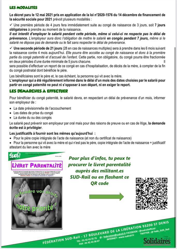 L'allongement du congé paternité contribue à l'égalité Femme-Homme L'allongement du congé paternité contribue à l'égalité Femme-Homme
