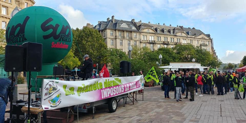 7 octobre - Rassemblement à l'appel de SUD-Rail à Metz...La planète déraille ! Imposons le rail !