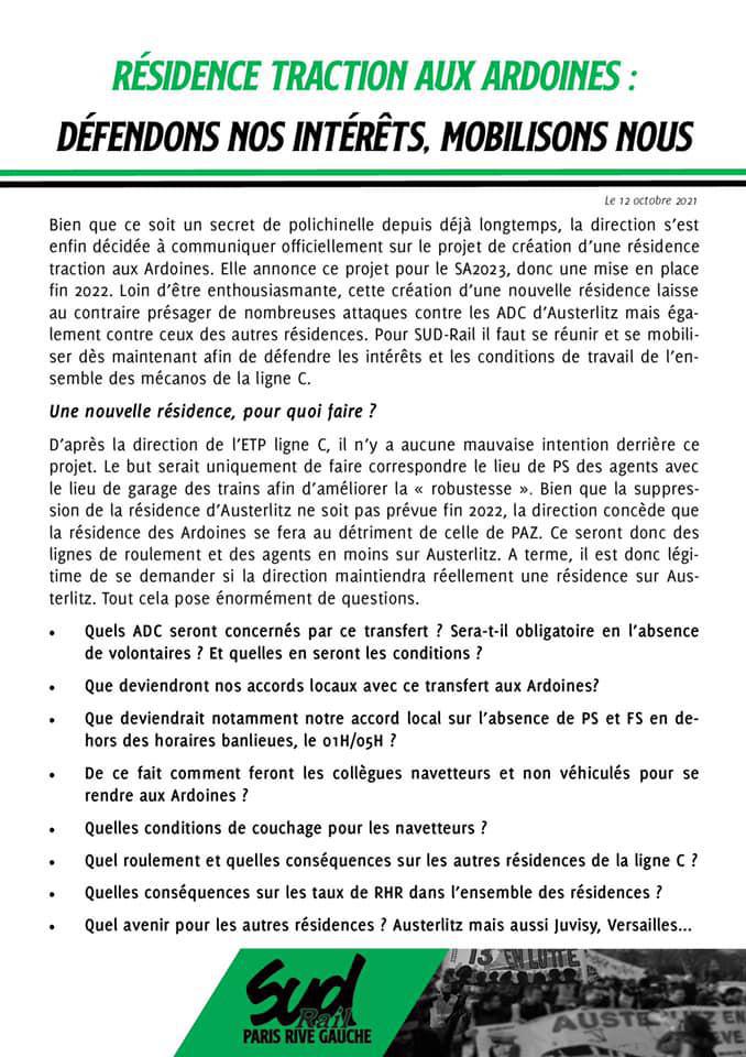 Défendons nos intérêts, mobilisons nous !