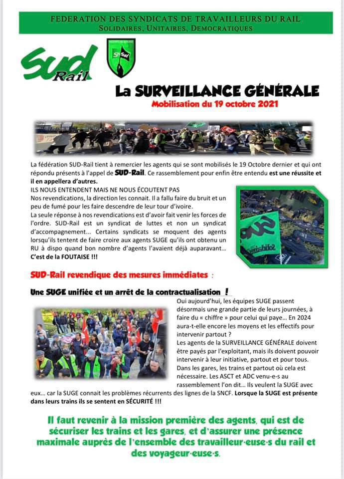 SUGE - Mobilisation du 19 Octobre