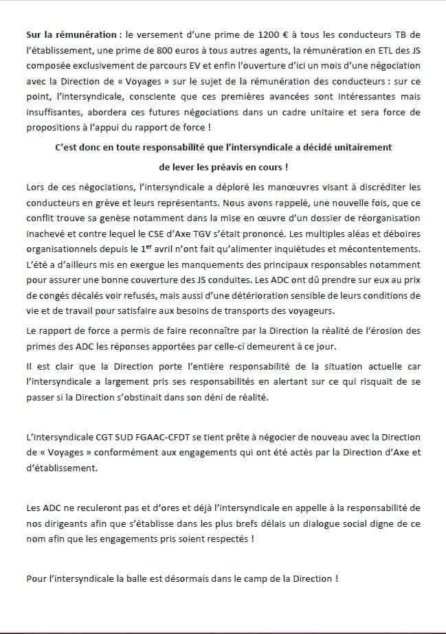 Axe Atlantique - Un rapport de force unitaire qui contraint la direction à négocier et répondre aux revendications des ADC