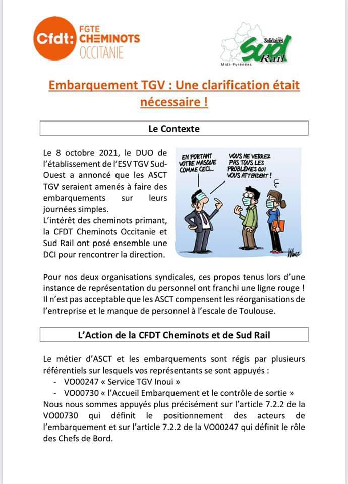 Embarquement TGV - Une clarification était nécessaire !