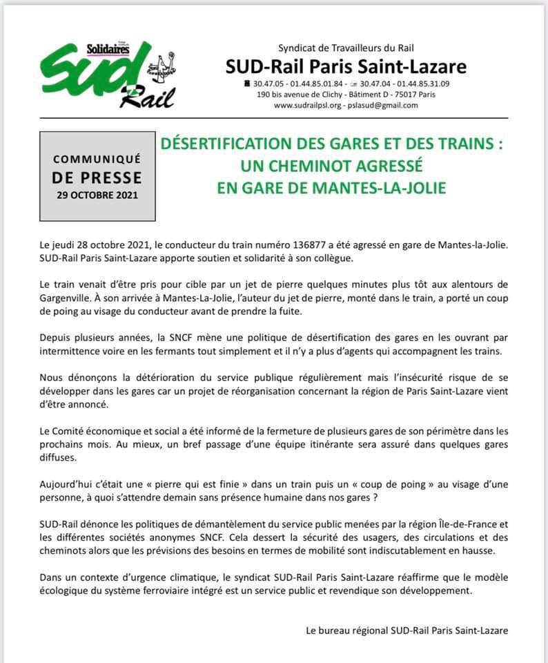 Désertification des gares et des trains...