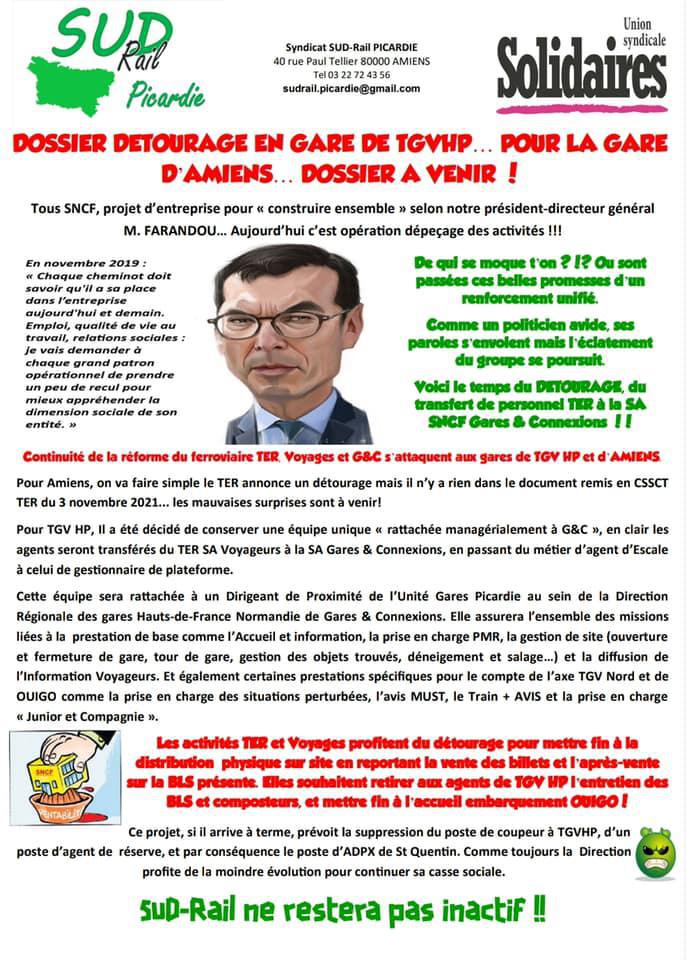 Dossier détourage en gare de TGVHP