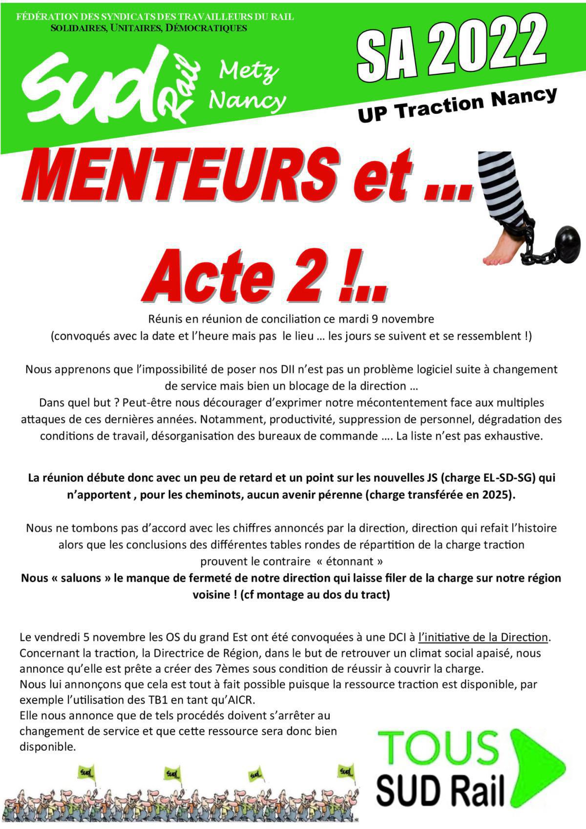 Menteur et ... Acte 2 !..