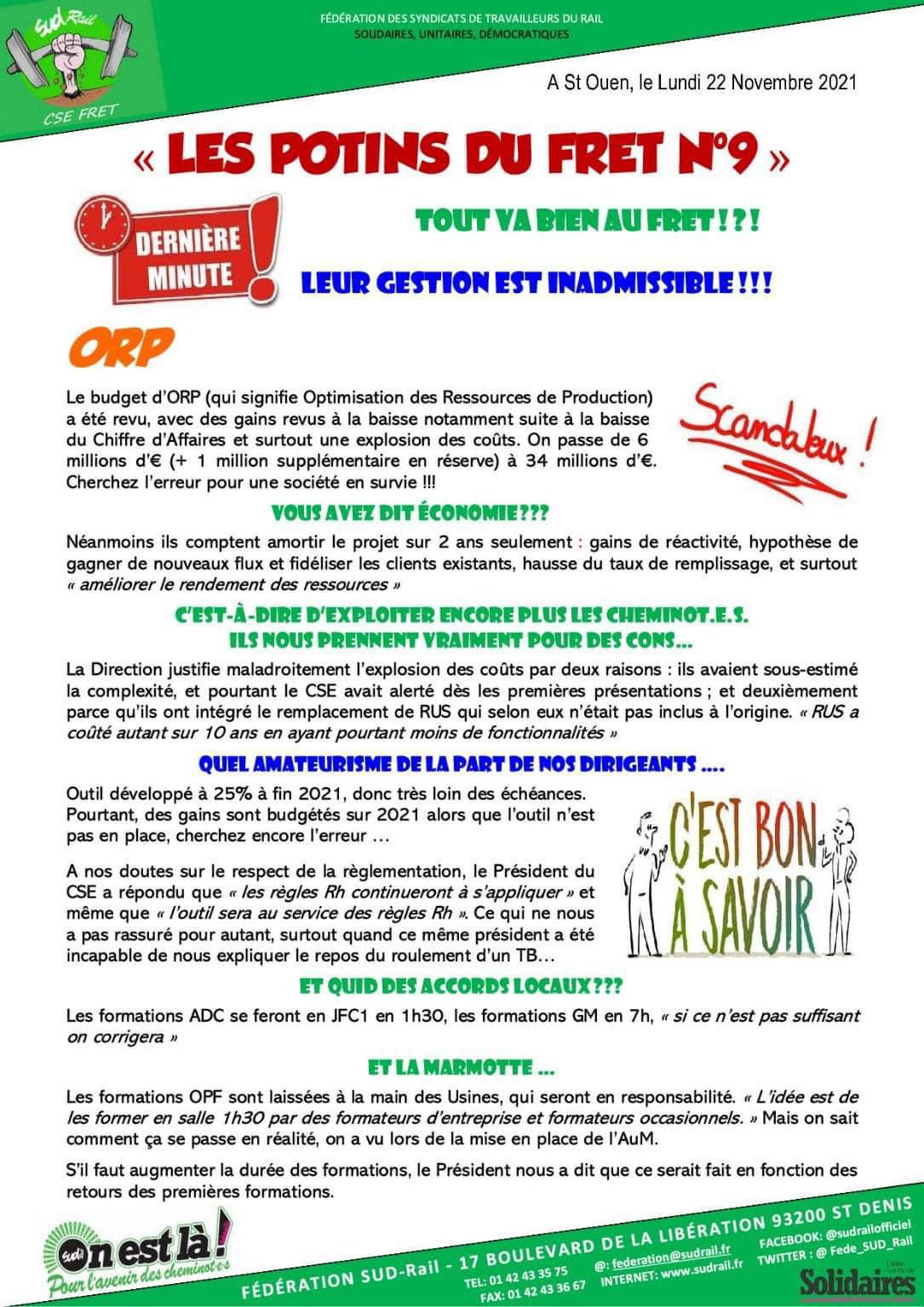 Les potins du FRET N°9