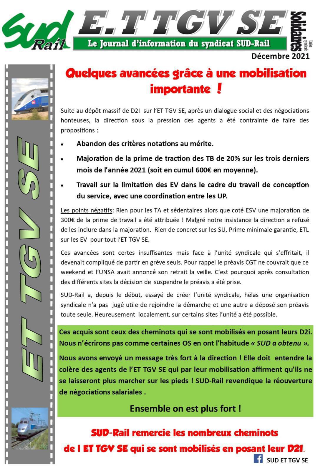 Quelques avancées grâce à une mobilisation importante !