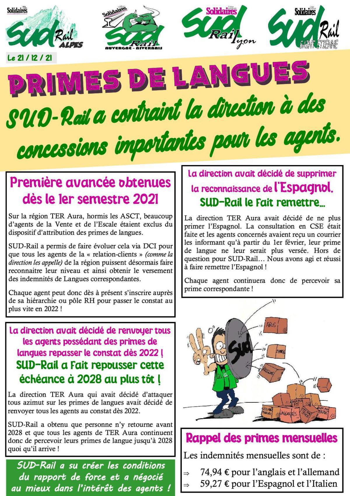 SUD-Rail a contraint la direction à des concessions importantes pour les agents