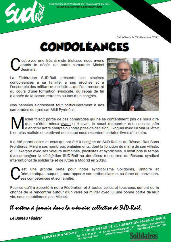 Condoléances Condoléances
