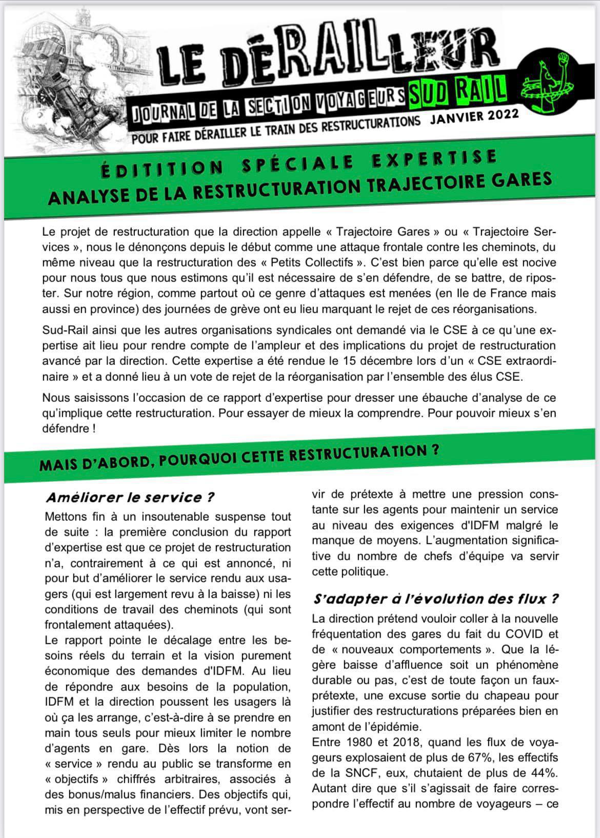Expertise CSE - Le DERAILLEUR