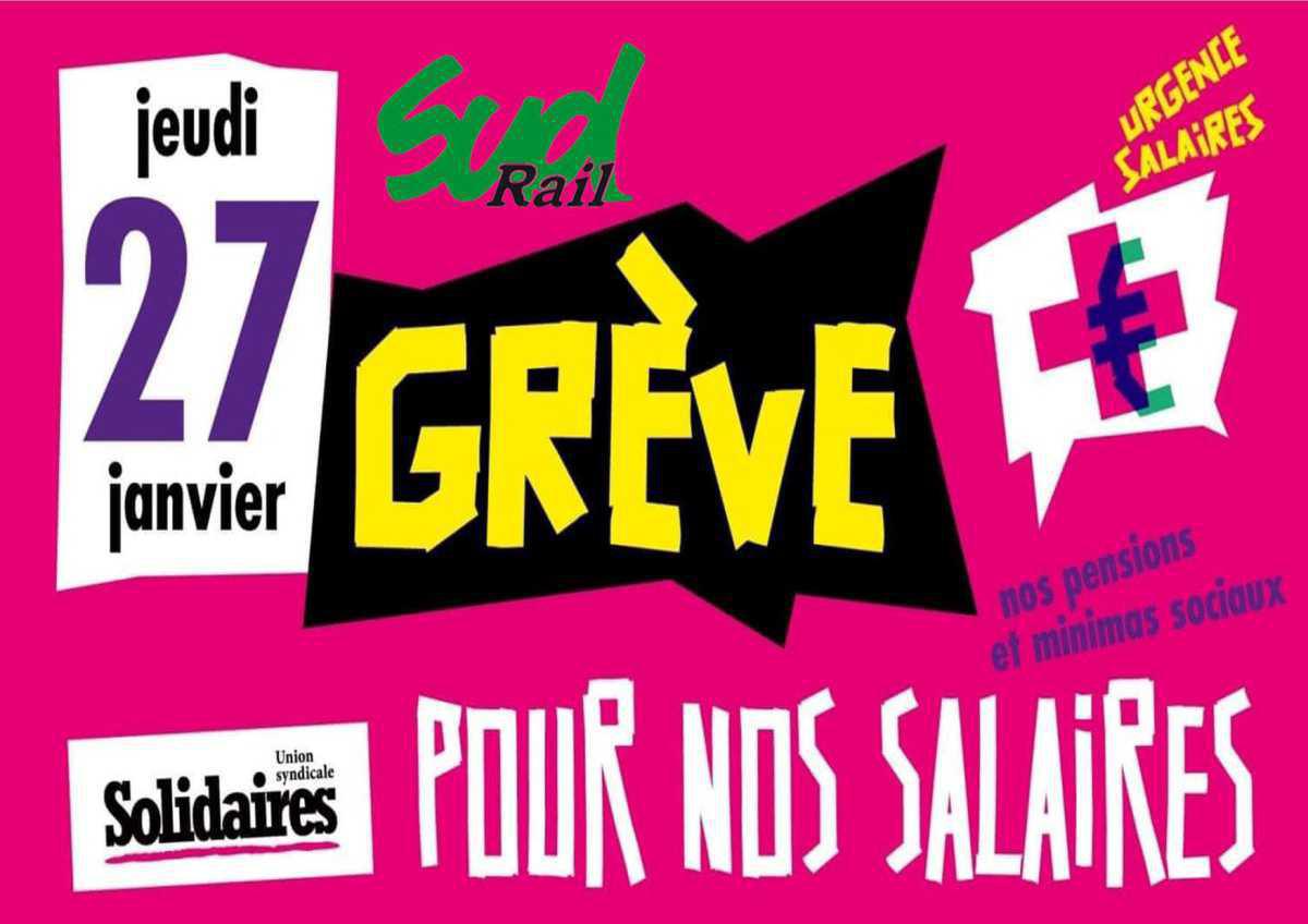 Grève - Le 27 Janvier, engageons la mobilisation dans le ferroviaire !