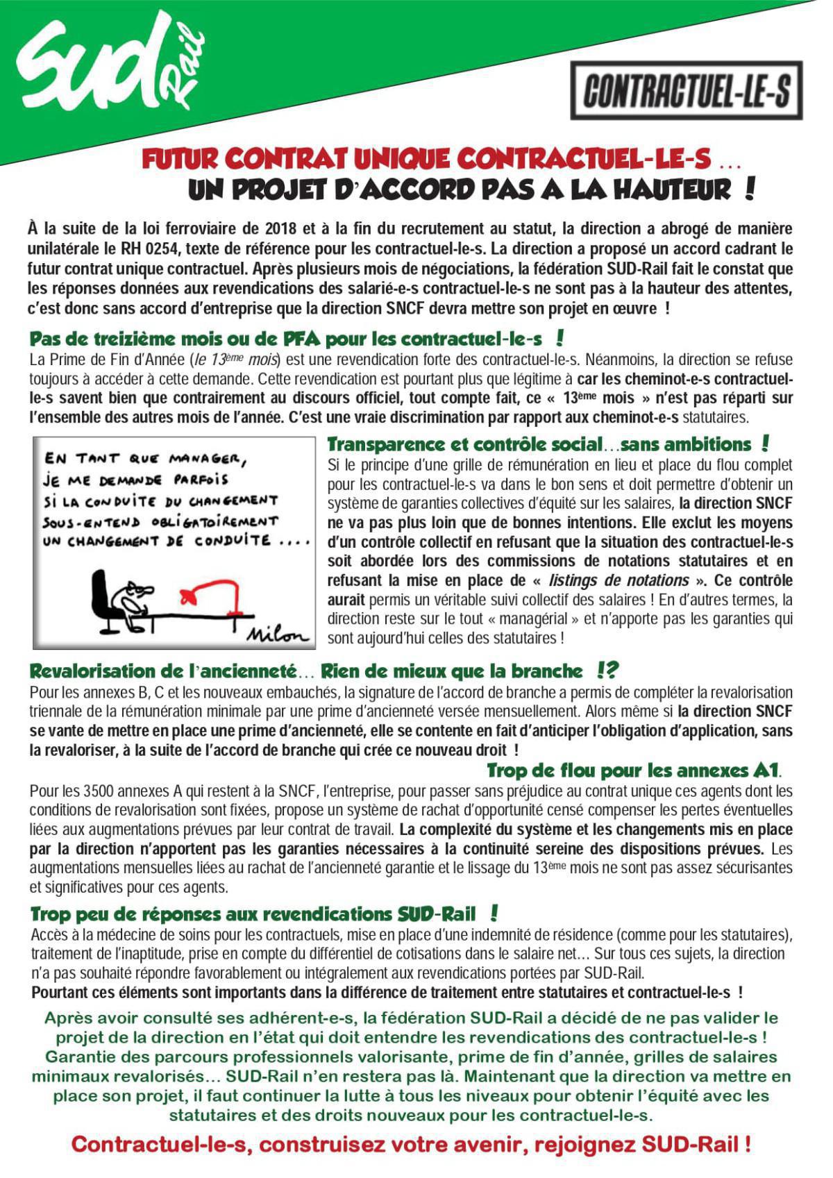 Contractuels - Futur contrat unique contractuel-les, un projet d'accord pas à la hauteur !