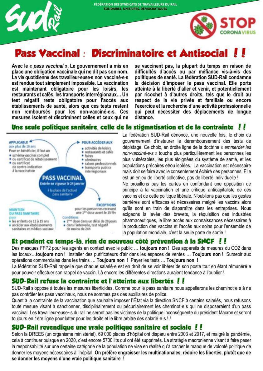 Pass Vaccinal : Discriminatoire et Antisocial !!