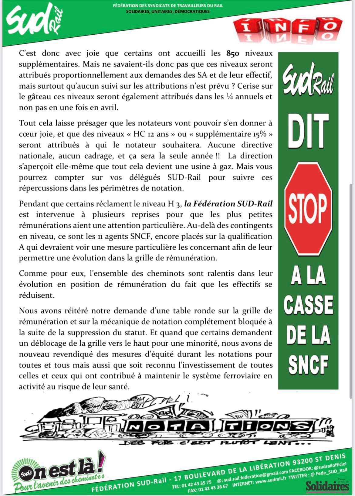 Notations - Réunion de Contingent de Niveaux Notations - Réunion de Contingent de Niveaux