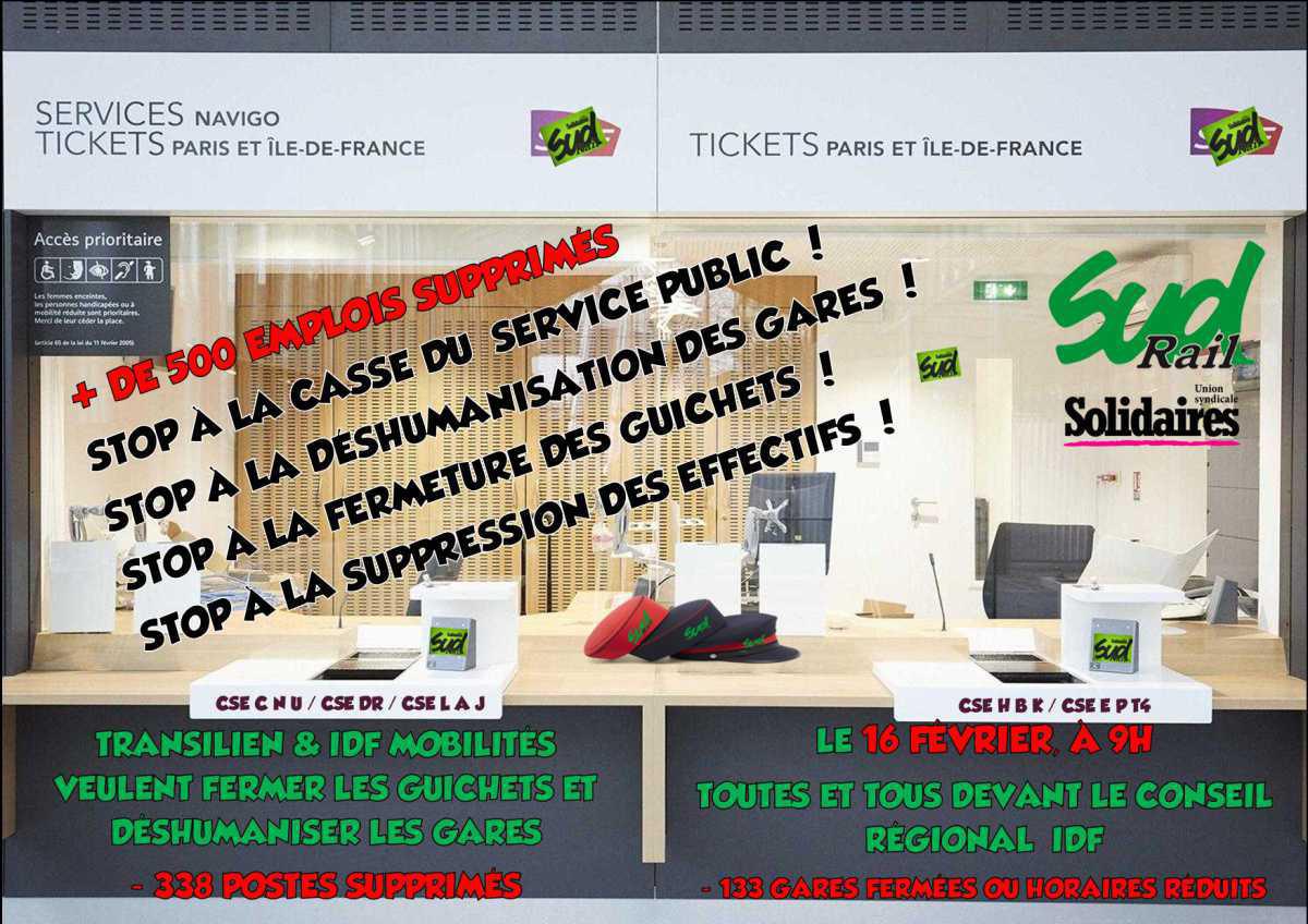 IdF - Le 16 février, toutes et tous devant le conseil régional Île de France IdF - Le 16 février, toutes et tous devant le conseil régional Île de France